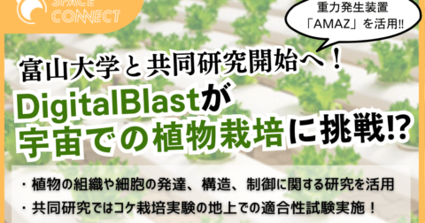 宇宙での植物栽培!? DigitalBlast、富山大学と共同研究開始