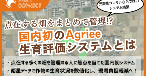 【農業×衛星】点在する畑をまとめて管理!? Agrieeの生育評価システムとは