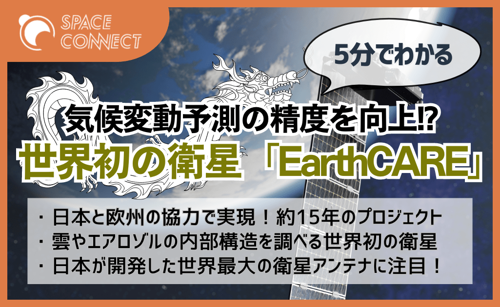 【5分で解説】温暖化対策に貢献！？日欧協力の観測衛星『EarthCARE』について