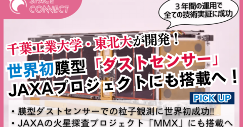 千葉工業大らが開発!世界初の方式の大面積ダストセンサーを搭載した衛星があげた成果とは