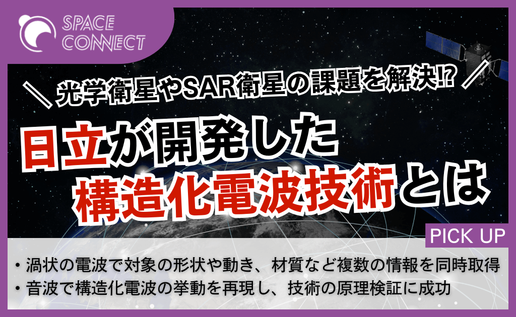 従来の衛星の課題を解決!?日立が「構造化電波」技術の原理検証に成功