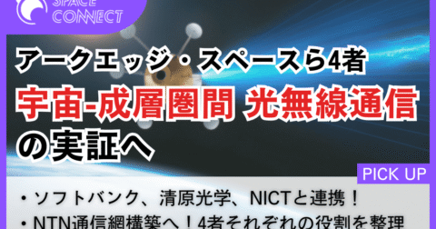 宇宙―成層圏間光無線通信の実証へ、アークエッジ・スペースら4社が連携