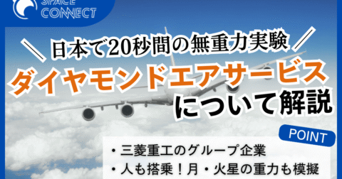 日本で20秒間の無重力実験、ダイヤモンドエアサービスについて解説