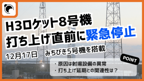 冷却注水設備の異常か H3ロケット8号機、打上げ直前約17秒前に緊急停止
