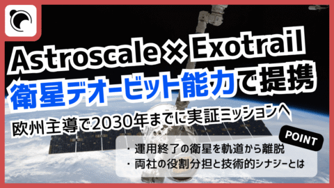 アストロスケールとエクソトレイル、衛星デオービット能力構築で提携
