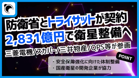 防衛省、安全保障向け衛星の整備へ｜2,831億円でトライサットと契約