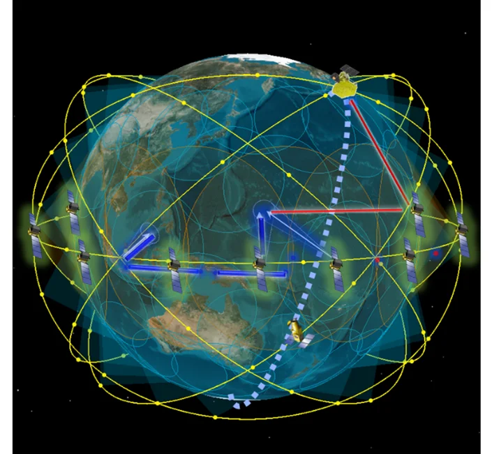 光通信衛星コンステレーションのイメージ