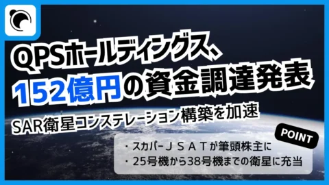 QPS HDが約152億円の資金調達を発表｜SAR衛星コンステレーション構築を加速