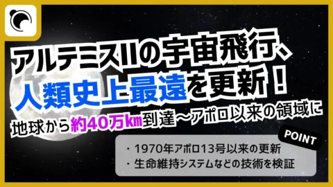アルテミスIIが人類最遠飛行を更新｜アポロ以来の到達領域へ