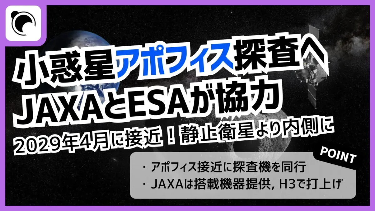 2029年に地球接近の小惑星アポフィス探査へ、JAXAとESAが協力