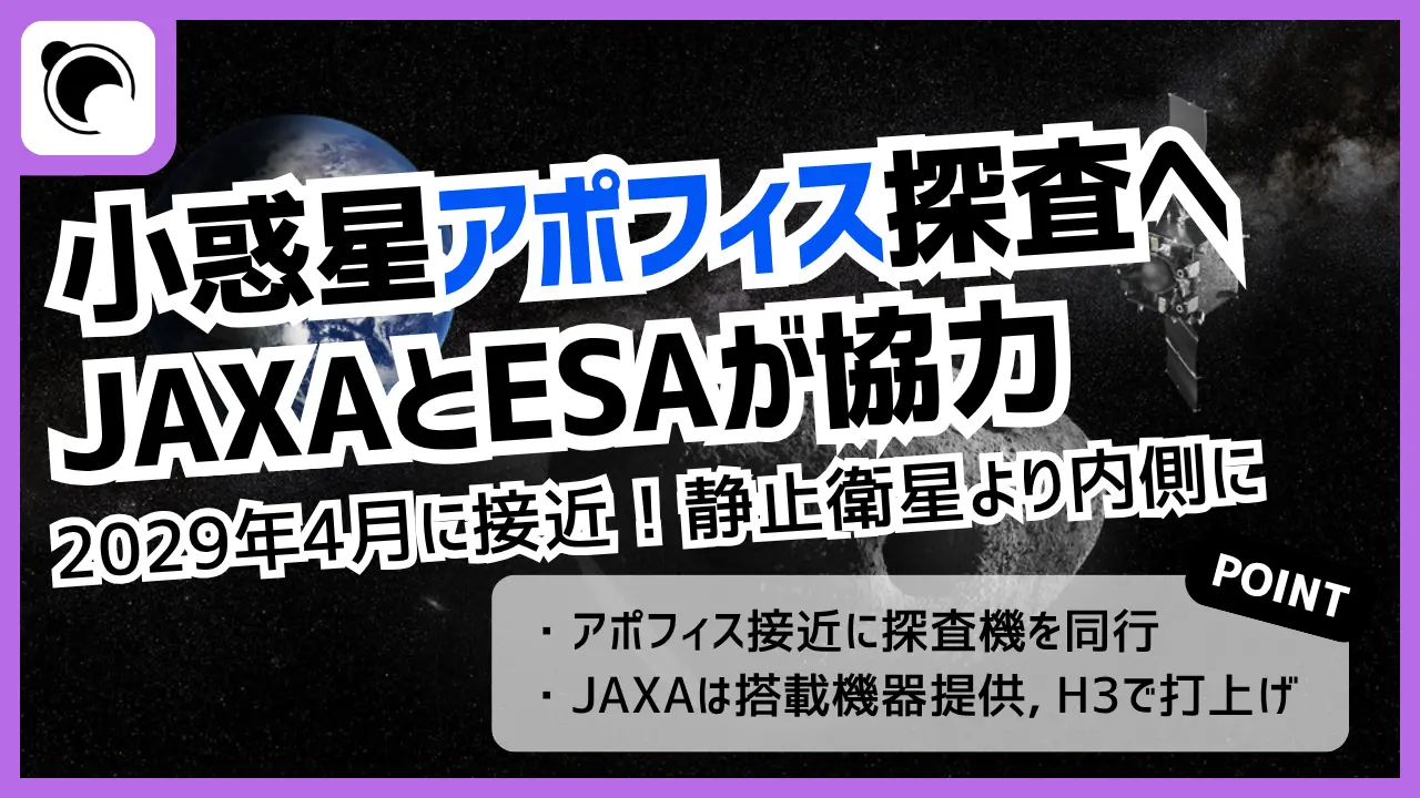 2029年に地球接近の小惑星アポフィス探査へ、JAXAとESAが協力