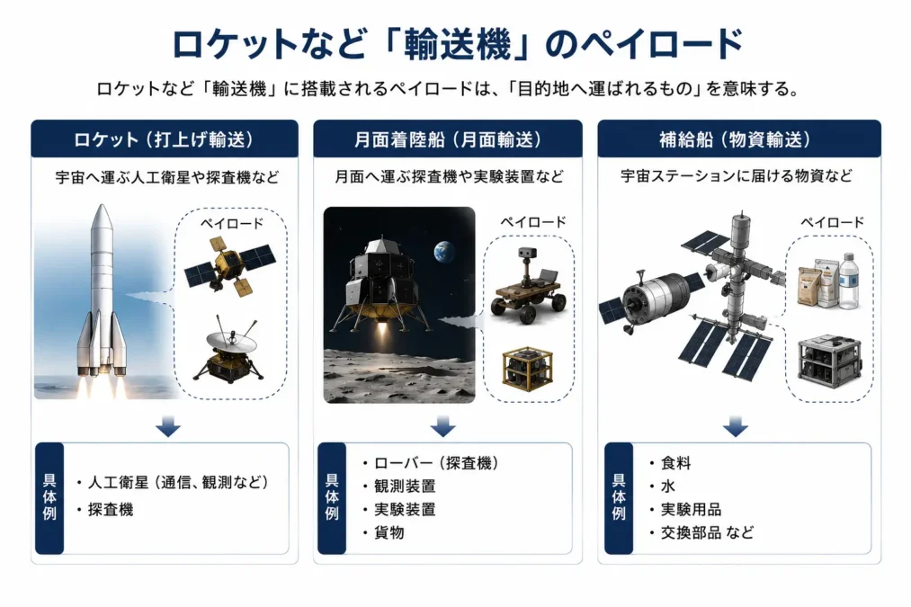 ロケットなど「輸送機」のペイロード