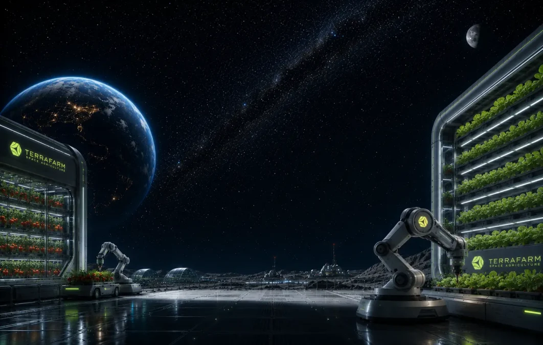 テラファームが実現する宇宙農業のイメージ画像