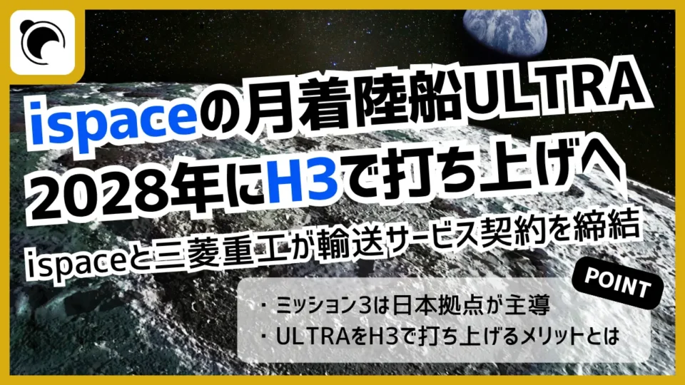 ispaceの新型月着陸船「ULTRA」、H3ロケットで2028年に打ち上げへ