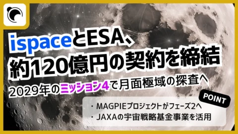 ispace 、ESAと約120億円の月面探査契約｜2029年にJAXA支援のミッション4で月へ