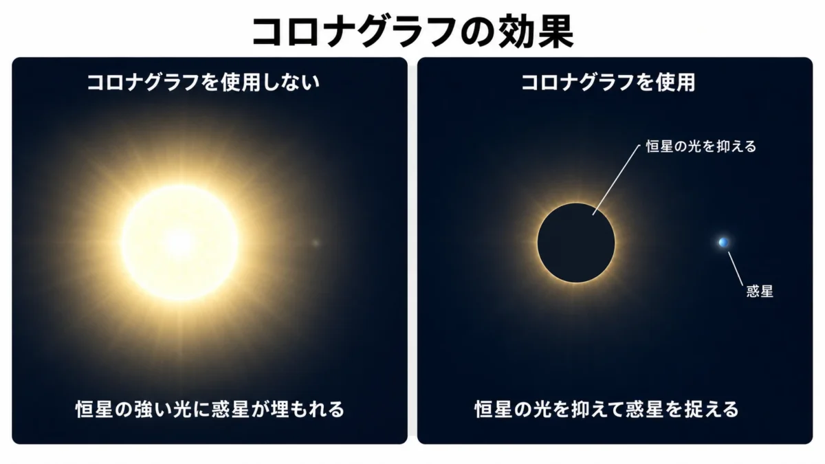 コロナグラフ装置の効果