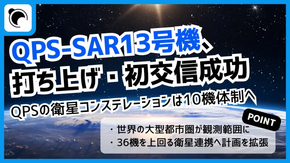 QPS研究所、SAR衛星「ミクラ-Ⅰ」の打ち上げ・初交信に成功