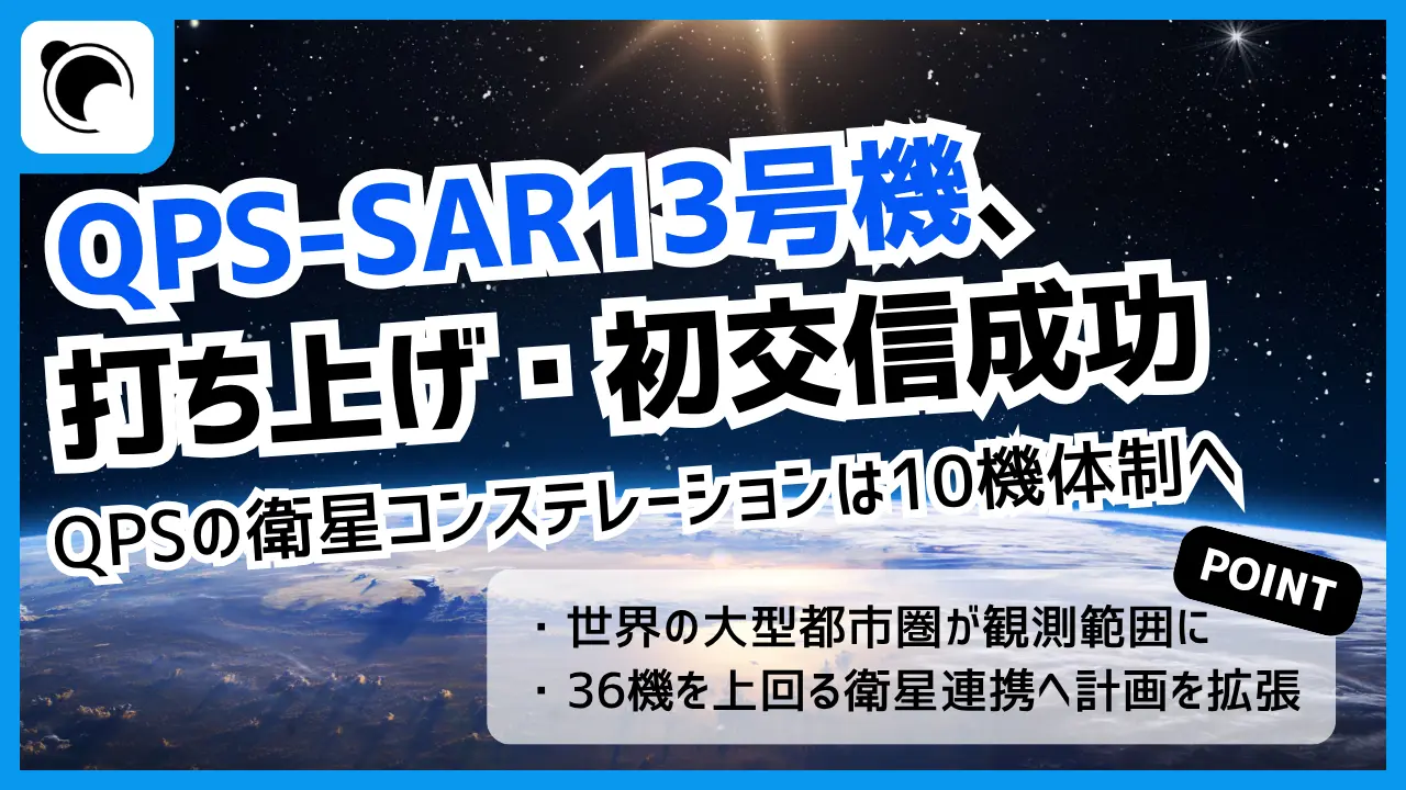 QPS研究所、SAR衛星「ミクラ-Ⅰ」の打ち上げ・初交信に成功