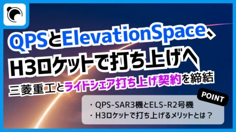 QPS研究所とElevationSpace、H3で打ち上げへ  ライドシェア打ち上げ契約を締結