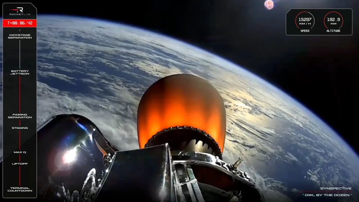 12機目のStriX衛星が打ち上げられる様子