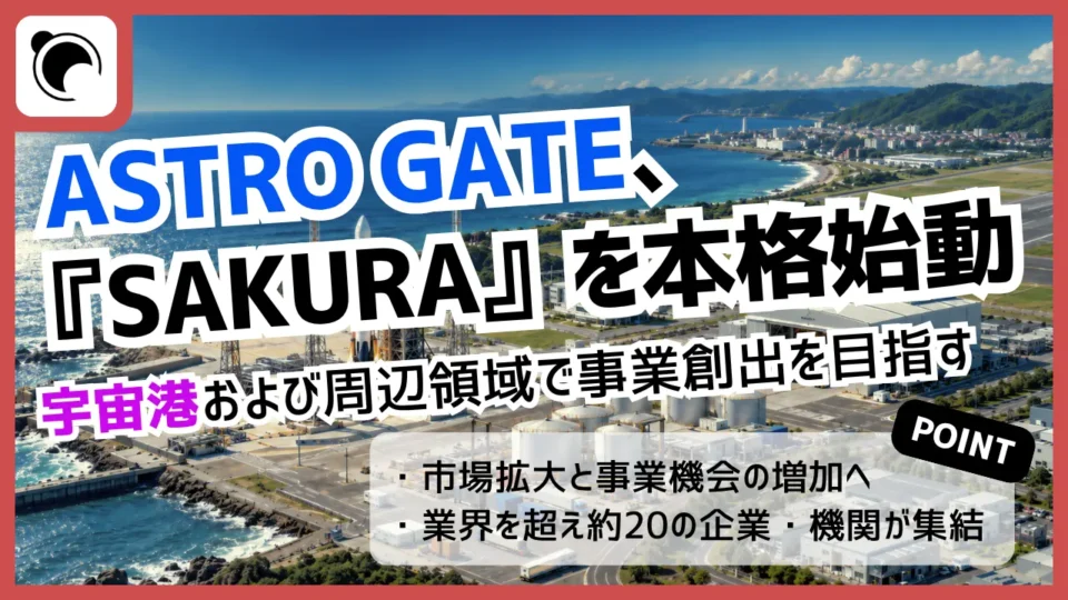 ASTRO GATE、宇宙港・周辺領域で事業創出を目指す『SAKURA』を本格始動｜約20の企業・機関が集結